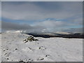 Summit cairn, Meall nam Maigheach ('hill of the hares') in PH15 2PT