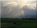 Rainbow over a field near Penicuik in EH26 9LF