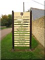 Sign, Castle Ashby Shopping Yard in Castle Ashby