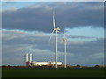 Wind power and gas power in The Fens in PE12 9AL