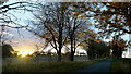 November sunset in SN13 8BL