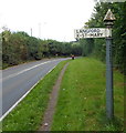 Old-style signpost, Langford in TA2 6TA