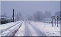 Snowfall on the A977 in KY13 0UW