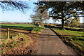 Country road near Harpley House in WR6 6HD