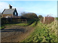 Former railway trackbed and gatehouse in PE32 1HJ