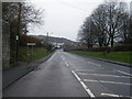 Brynna Road at Llanharan village boundary in Llanharan Community