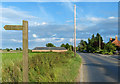 Footpath marker along Eau Dyke Road in Friskney Eaudyke