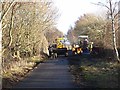 Repair work on the Consett and Sunderland Railway Path in DH2 1PS