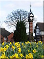 Queens Park clock tower in the Spring in CW2 8SJ