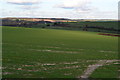 View over chalk downs towards the Itchen Valley in SO21 1HG