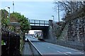Railway bridge, Hollies Road, Halewood in L26 1XT