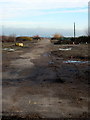 Access road through demolished industrial estate in MK45 3NT