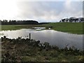 Flooded ground. Mount Lothian in EH26 8QQ