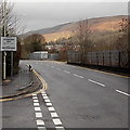 Mountain Ash boundary sign viewed from Miskin in CF45 3AU