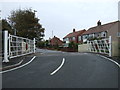 Gated level crossing on Hillylaid Road in FY5 4NE