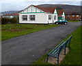 Bench and pavilion in Vivian Park, Port Talbot in SA12 6DT