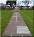 Path to the Great War Memorial in Vivian Park, Port Talbot in SA12 6DT