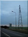 Pylon alongside Ferry Road West, Scunthorpe in DN15 8UX