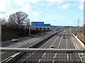 Looking west along the M25 from Lye Lane Bridge in St. Stephen