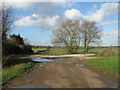 Farm track north of Bottle and Glass Wood in NR34 8NY