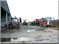 Tractors by St Andrew's Hall Farm in NR34 8NY