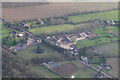 Old railway crossing on the road from Gunby to Orby: aerial 2014 in PE24 5HX
