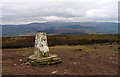 Trig point south of summit of Mynydd Llangorse in LD3 7UH