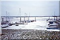Boats frozen on their moorings in CM3 6WP