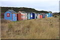 Colourful Beach Huts at Hopeman in IV30 5TN