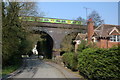 A train crossing a viaduct at Blakedown in DY10 3NF