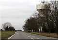 A1067 Hagg Lane junction and water tower in NR20 5NQ