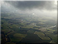 Fields near Wood End from the air in SG2 7JD