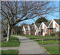 Pavement past bungalows in Westwood Avenue in NR33 9PY