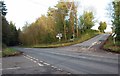 A crossroads on the B4196 road, near Astley, Worcs in DY13 0RU