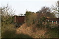 Steel-sided railway bridge over disused railway near Thurlby in LN13 9JL