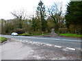 Looking across the A272 from the southern end of Stocks Lane in GU34 3NZ