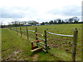 Footpath across paddocks at Headmore Stud in GU34 3ET