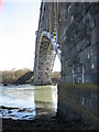 Pont Britannia from the Anglesey shore in LL61 5YH