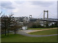 Tamar road bridge and the Royal Albert rail bridge. in PL12 6AP
