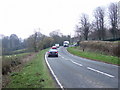 A425 heading east into Staverton in Staverton