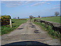 Entrance track to Belmont Lane Farm in DL10 7RB