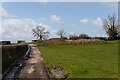Dung heap beside footpath to Stoney Stratton in BA4 6ED