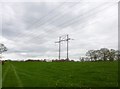 Lytchett Matravers, power line crossing in BH20 7ER