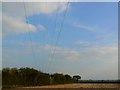 A view along the power lines, Hatherden, Hants in SP11 0SN