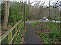 Walkway beside the A320 in KT16 0QU