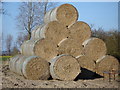 Stack of round haybales in TN29 0DY
