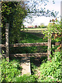 Stile on footpath off Wing's Lane in Wood Norton