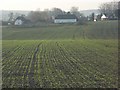 Farmland and the edge of Upavon in SN9 6DY