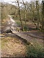 Footbridge over Stock Water, Cowleys Heath, New Forest in SO42 7YS