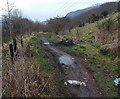 Hillside track SE of Monmouth Street, Perthcelyn in CF45 3YJ